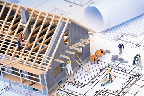 Dom w stanie surowym otwartym, zamkniętym. Stan zerowy budynku